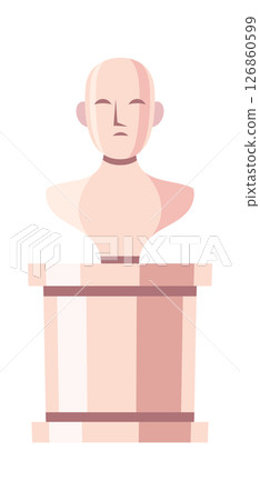 Cartoon bust sculpture museum exhibit 126860599