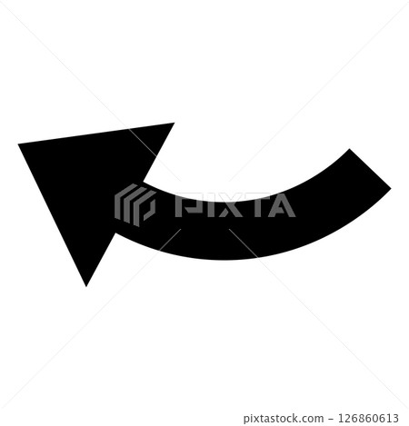 Left arrow illustration Simple icon Pictogram 126860613