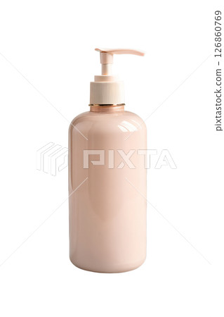 Pink lotion pump bottle isolated on transparent background, cosmetic container with dispenser, skin care product packaging, clean beauty item Pink lotion pump bottle isolated on transparent background, cosmetic container with dispenser, skin care product packaging, clean beauty item 126860769
