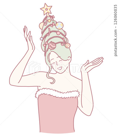 Discover whimsical holiday hair art inspired by a Christmas trees festive cheer and creativity 126860835