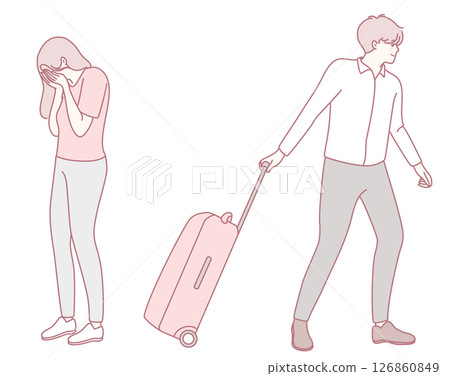 Emotional Departure A Scene of Profound Sadness and Moving On from Relationships and Memories 126860849