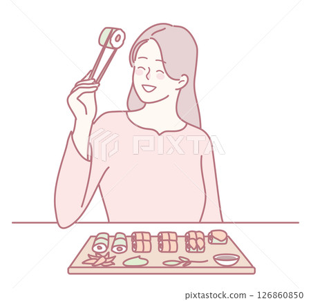 A Truly Delicious Sushi Experience Joyful Dining with Perfectly Crafted Chopsticks A Truly Delicious Sushi Experience Joyful Dining with Perfectly Crafted Chopsticks 126860850