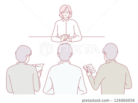 A Business Meeting with Multiple Participants Engaged in Discussion and Idea Exchange 126860856