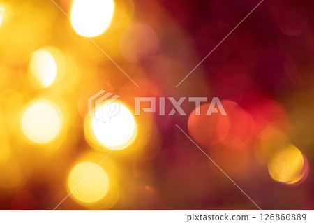 Festive blurred Christmas background, shining red and yellow lights, for sale or special offer, place for text Festive blurred Christmas background, shining red and yellow lights, for sale or special offer, place for text 126860889