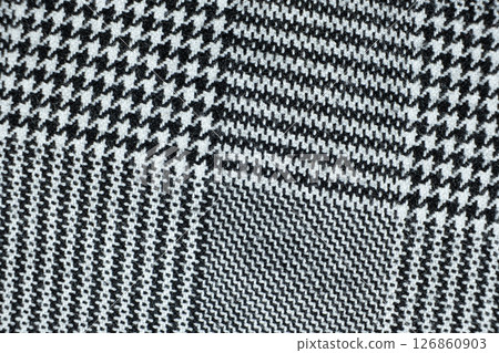 Macro texture polyester and viscose fabric top view. 126860903