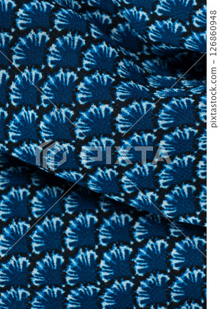 One hundred percent polyester fabric macro top view One hundred percent polyester fabric macro top view 126860948