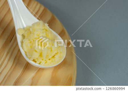Ghee Butter In A Spoon Copy Space for Text Ghee Butter In A Spoon Copy Space for Text 126860994