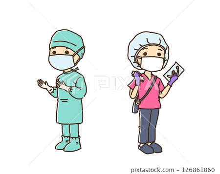 Doctor and nurse in the operating room Doctor and nurse in the operating room 126861060