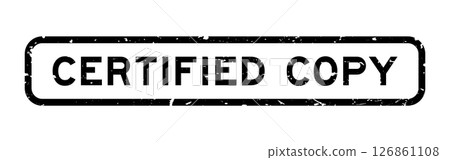 Grunge black certified copy word rubber square seal stamp on white background Grunge black certified copy word rubber square seal stamp on white background 126861108