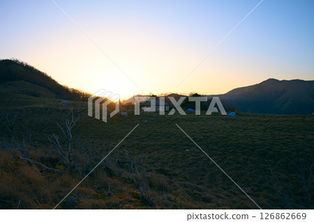 Sunset at the Shiraga Refuge Shelter Sunset at the Shiraga Refuge Shelter 126862669