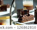 Rich chocolate dessert platter 126862810