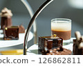 Rich chocolate dessert platter 126862811