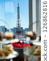 Afternoon tea with a view of Tokyo Tower 126862816