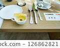 Cup of soup and table setting 126862821