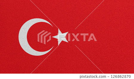 Flag of Turkey on abstract background 126862870