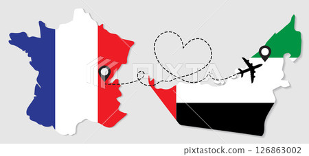 Travel to UAE by airplane from France 126863002