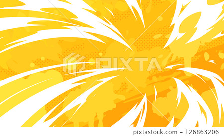 Anime style shock wave effect background illustration_16:9 126863206