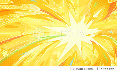 Colorful and pop shockwave effect background illustration_16:9 126863366