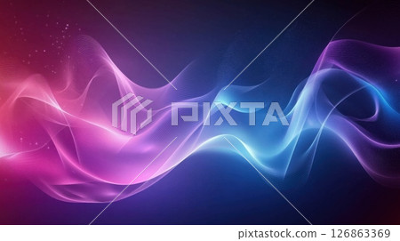 Vibrant abstract wave art 126863369