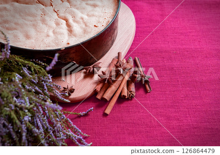 homemade cakes, biscuit baking. place for text homemade cakes, biscuit baking. place for text 126864479