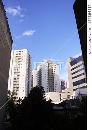 Cityscape and blue sky of Sao Paulo, Brazil 126864515