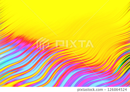 background with colored lines, abstract colored background, colored wavy lines on monochrome yellow. place for text. A completely new template for your business design. 126864524