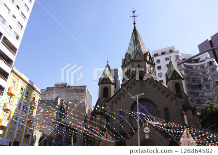 Cityscape and blue sky of Sao Paulo, Brazil 126864582