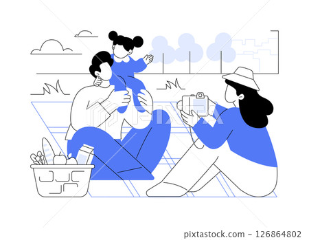 Picnic time isolated cartoon vector illustrations. 126864802
