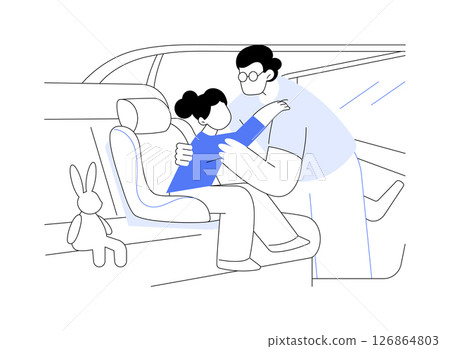 Safety first isolated cartoon vector illustrations. Safety first isolated cartoon vector illustrations. 126864803