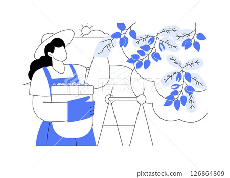 Pistachios growing isolated cartoon vector illustrations. 126864809