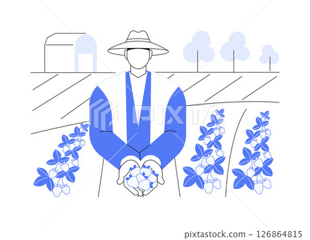 Berries growing isolated cartoon vector illustrations. 126864815
