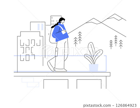 City view isolated cartoon vector illustrations. 126864923