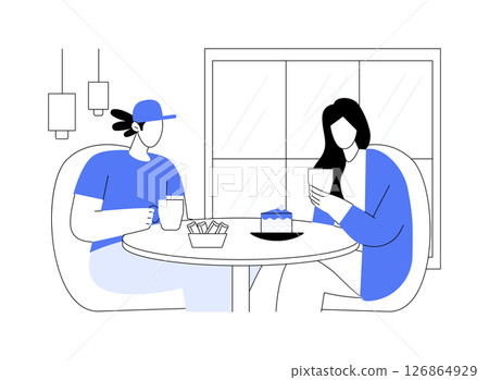 Coffee break isolated cartoon vector illustrations. 126864929