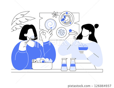 Tasting new food isolated cartoon vector illustrations. 126864937