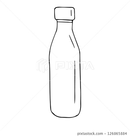 Vector hand drawn thermo bottle 126865884