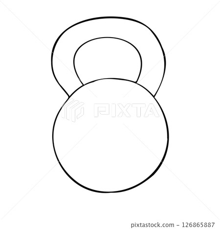 Vector hand drawn sketch doodle outline weigh Vector hand drawn sketch doodle outline weigh 126865887