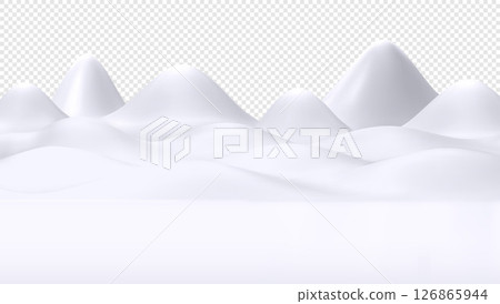 Minimalistic 3D Vector Design of Snow-Capped Mountains and Smooth Winter Hills Minimalistic 3D Vector Design of Snow-Capped Mountains and Smooth Winter Hills 126865944