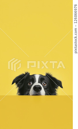 Border Collie playful and alert pet canine with furry happy vibrant animal innocence Border Collie playful and alert pet canine with furry happy vibrant animal innocence 126866976
