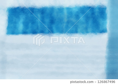 White background with light blue and navy blue vertical stripes gradation slide (spots) Illustration material 126867496