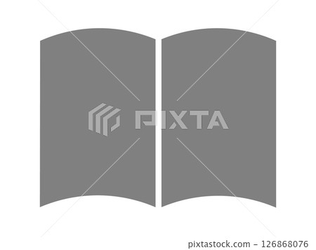 Open book silhouette icon 126868076