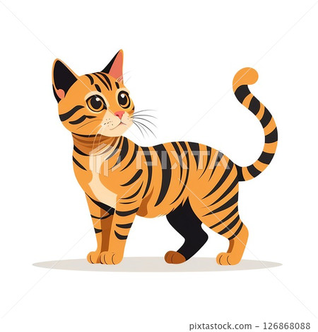可愛的 Toyger 貓插圖 可愛的 Toyger 貓插圖 126868088