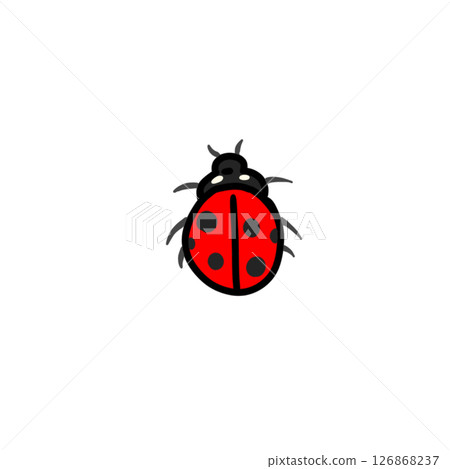 Simple ladybug insect 126868237
