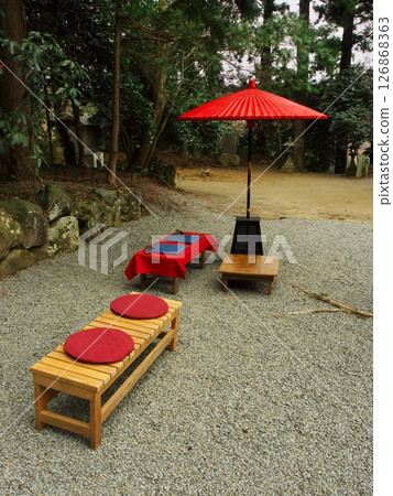 Spring in Akita Prefecture: Kinpoen, a Japanese-style cafe inside Kinpo Shrine 126868363