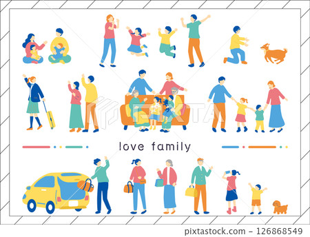 家庭插畫素材合集 126868549