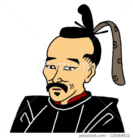 前田利家的彩色變形插畫 126868622