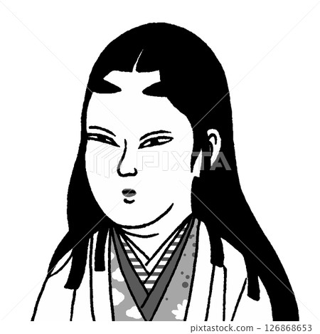 Oichi 的黑白變形插圖 126868653