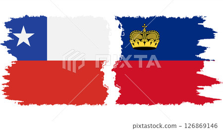 Liechtenstein and Chile grunge flags connection vector Liechtenstein and Chile grunge flags connection vector 126869146