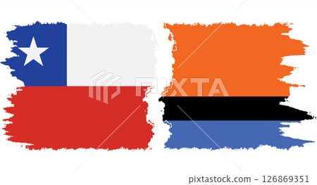 Chagos and Chile grunge flags connection vector Chagos and Chile grunge flags connection vector 126869351