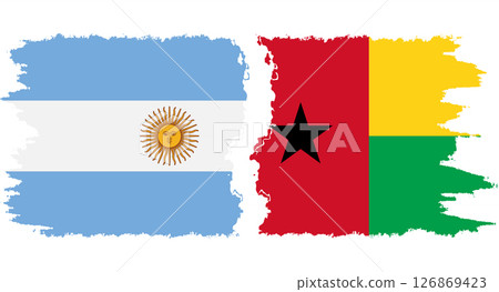 Guinea Bissau and Argentina grunge flags connection vector Guinea Bissau and Argentina grunge flags connection vector 126869423