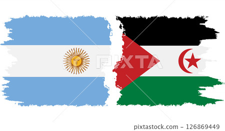 Western Sahara and Argentina grunge flags connection vector Western Sahara and Argentina grunge flags connection vector 126869449